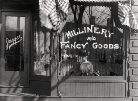 A 19th Century Millinery shop.