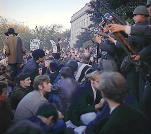 Black Mask protest outside the Pentagon on October 21, 1967