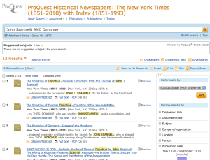 New York Times ProQuest Database