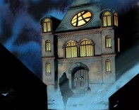 A shadowy figure approaches the Sanctum Sanctorum, home of Doctor Stephen Strange, which first appeared in Strange Tales, issue 116, 1951. The Sanctum existed in multiple dimensions, but the front door was on Bleecker Street.
